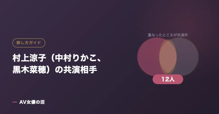 村上涼子（中村りかこ、黒木菜穂）の共演相手（図版）
