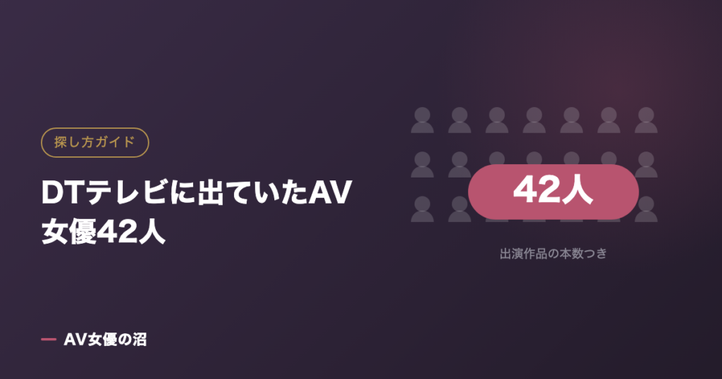 DTテレビに出ていたAV女優42人（図版）