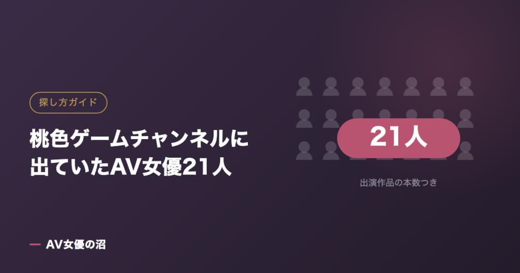 桃色ゲームチャンネルに出ていたAV女優21人（図版）