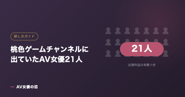 桃色ゲームチャンネルに出ていたAV女優21人（図版）