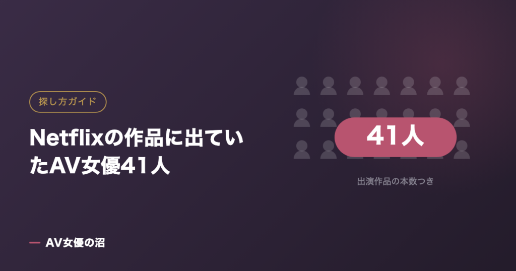 Netflixの作品に出ていたAV女優41人（図版）