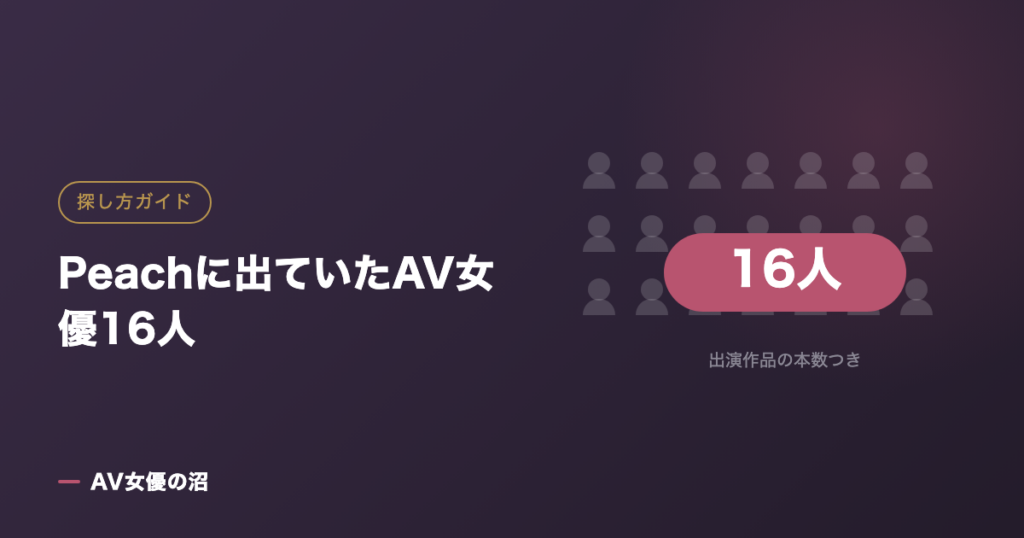 Peachに出ていたAV女優16人（図版）