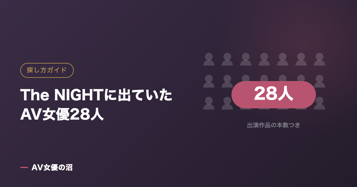 The NIGHTに出ていたAV女優28人（図版）